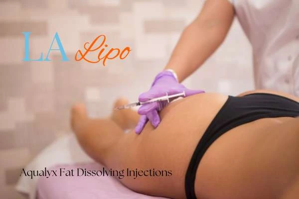 Woman having fat dissolving injections Edgware on thighs
