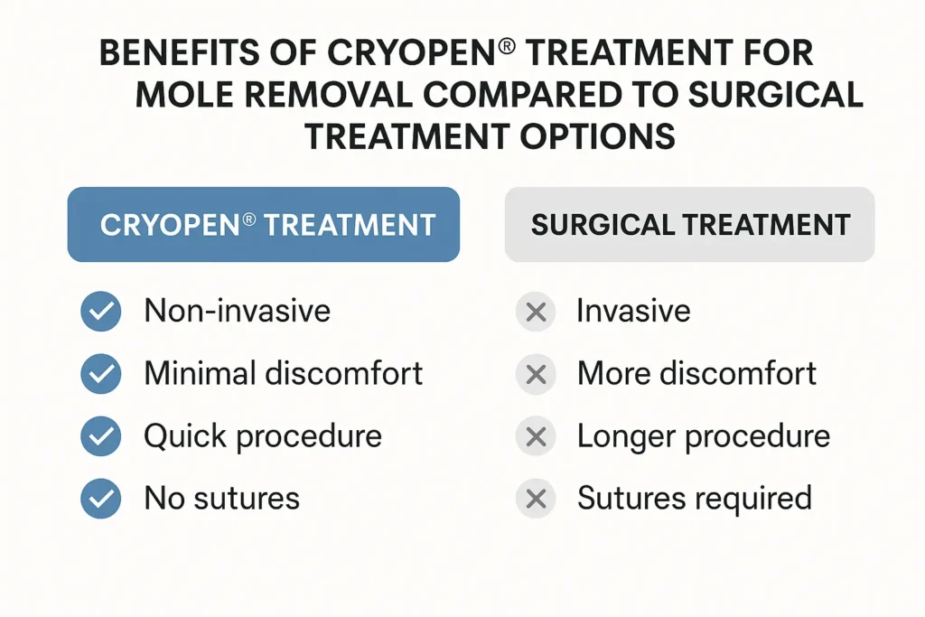 Benefits of facial mole removal Edgware - call our team today to book a consultation